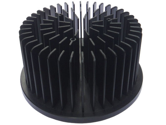 140mm de LEIDENE Gesmede Radiator die van Heatsink Zwarte Oppervlaktebehandeling anodiseren