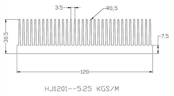 Het schilderen van Water Gekoelde Radiator Heatsink 120x30x250mm voor Mijnbouw